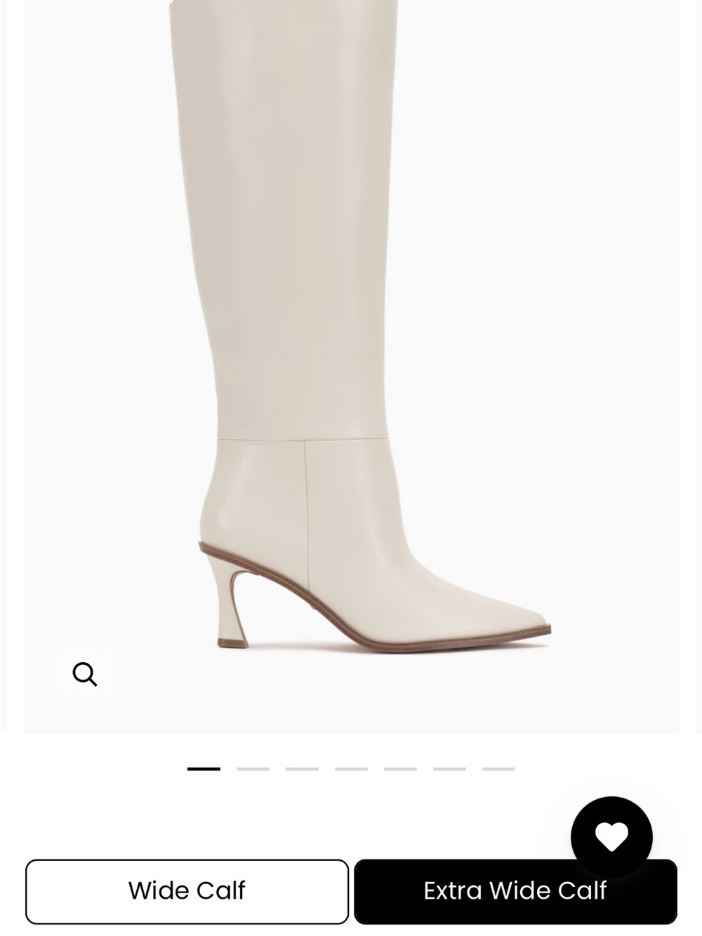 Vince Camuto Cream Pointed-Toe Over-the-Knee Heel Boot
